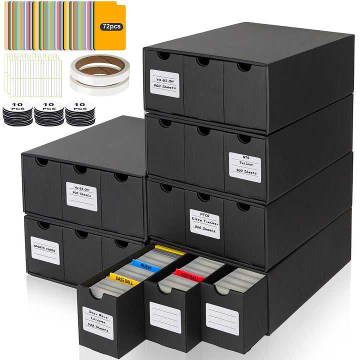 HIMOMO Sammelkarten-Aufbewahrungsbox für 18000+ Trading Card Karten，Karten Organizer mit 60 Trennblä