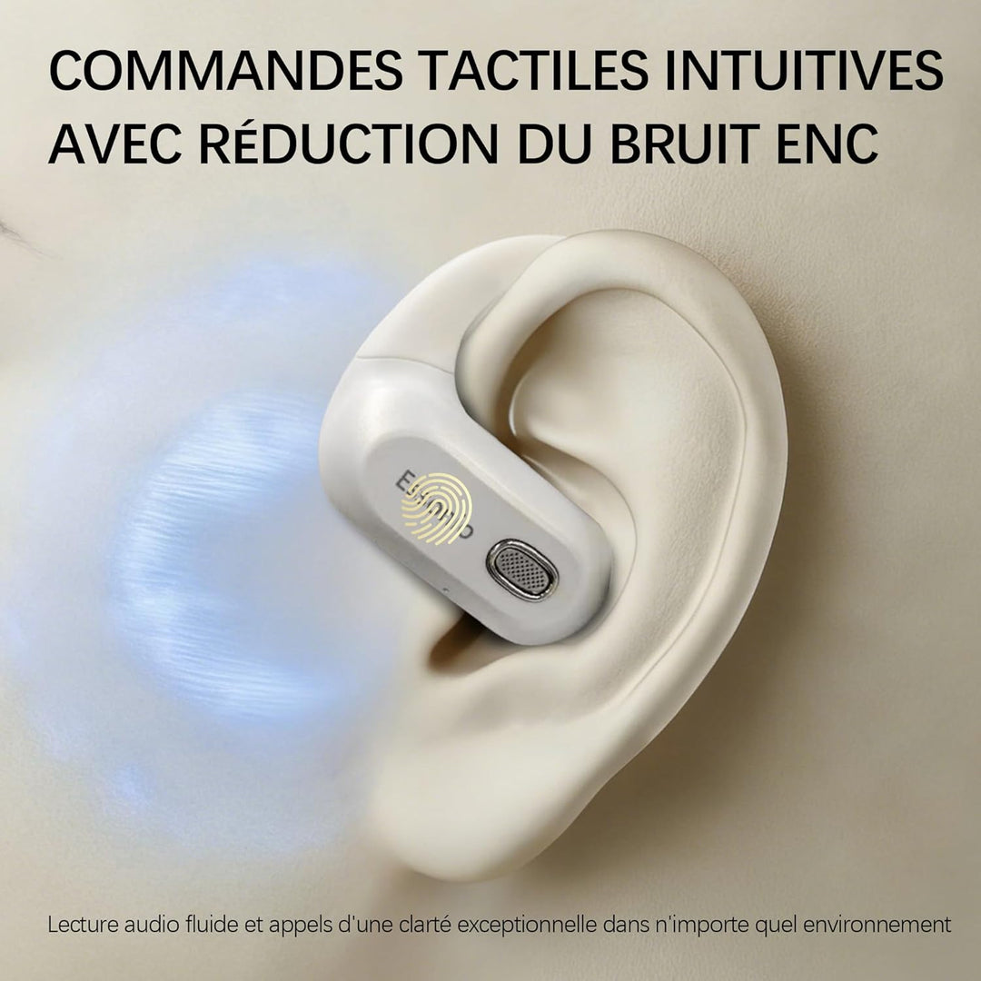 Over-Ear-Kopfhörer mit Ohrbügel, direktionaler Sound, Bluetooth 6.0, Ausdauer, zweilagiges Silikon,
