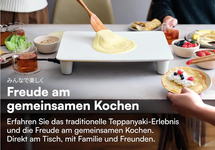 MAGIC GRILL – Japanischer Teppanyaki Elektrogrill - Für drinnen und draussen - Präzise Temperaturkon