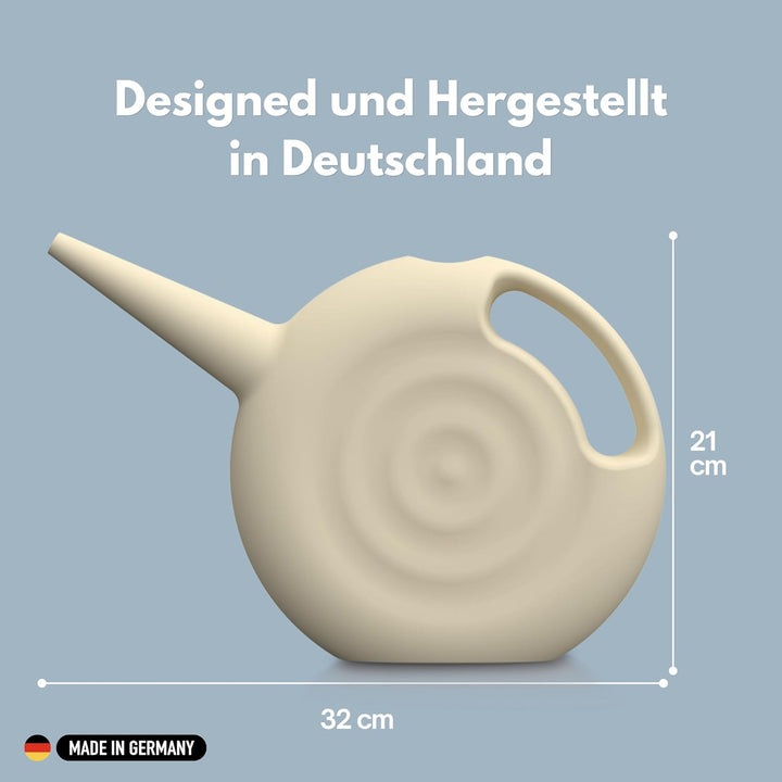 Blowmold.Design Giesskanne in Beige – 2 Liter Giesskanne Robust für Innen und Aussen - Perfekt für Z