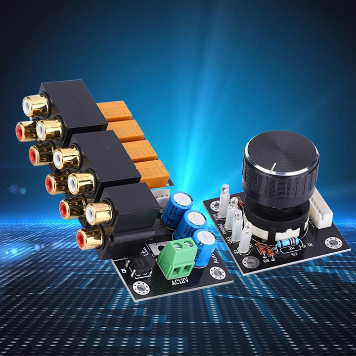 Oumefar Audio Selector Audiosignal-Auswahlkarte 4-Wege-Audioeingang Umschalten der Eingangsplatine A