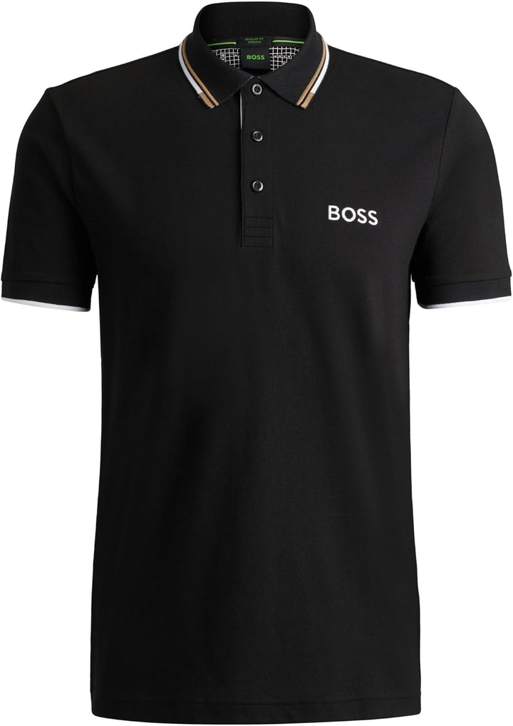 BOSS Herren Paddy Pro Active Paddy Regular-Fit Poloshirt aus schnell trocknendem Stretch-Piqué S Bla