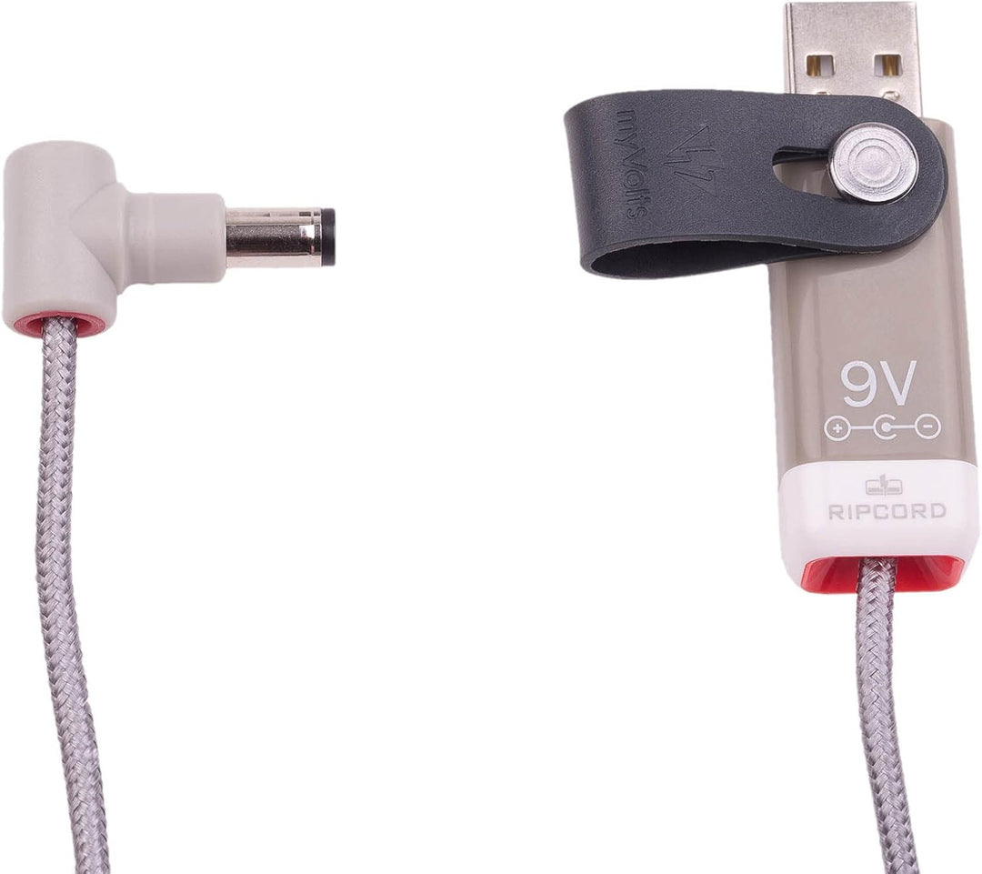 myVolts Ripcord-USB-Ladekabel mit 9V DC Ausgangsstecker kompatibel mit Strymon Riverside Effektpedal