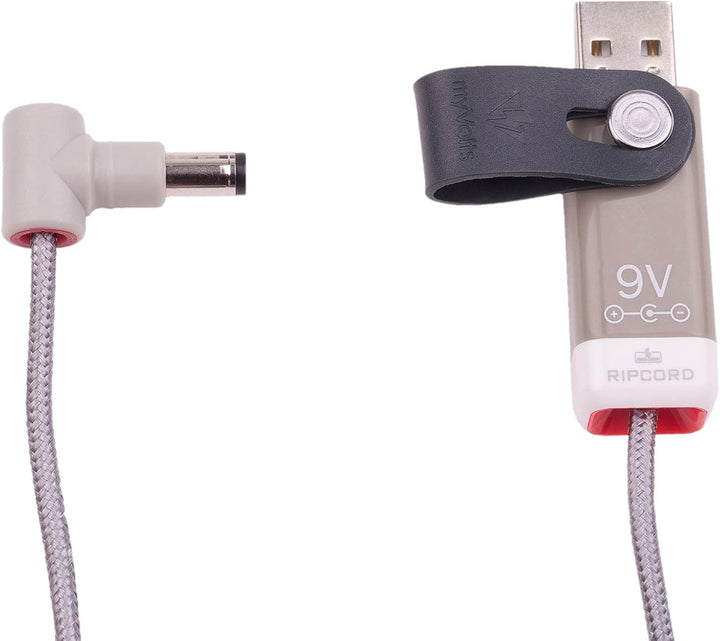 myVolts Ripcord-USB-Ladekabel mit 9V DC Ausgangsstecker kompatibel mit Strymon Riverside Effektpedal