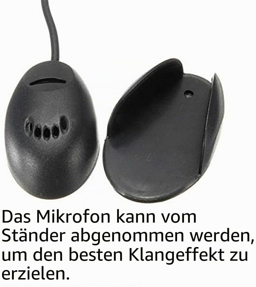 Angkoole Tragbares 3,5 mm externes Mikrofon für das Auto, professionelles externes Mikrofon für Auto