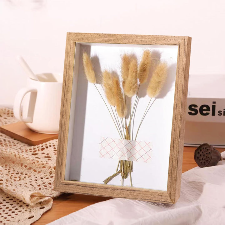 3D Bilderrahmen zum Befüllen Bilderrahmen Holz 13x18cm 2 Pack Dunkles Holz Fotorahmen aus Massivholz
