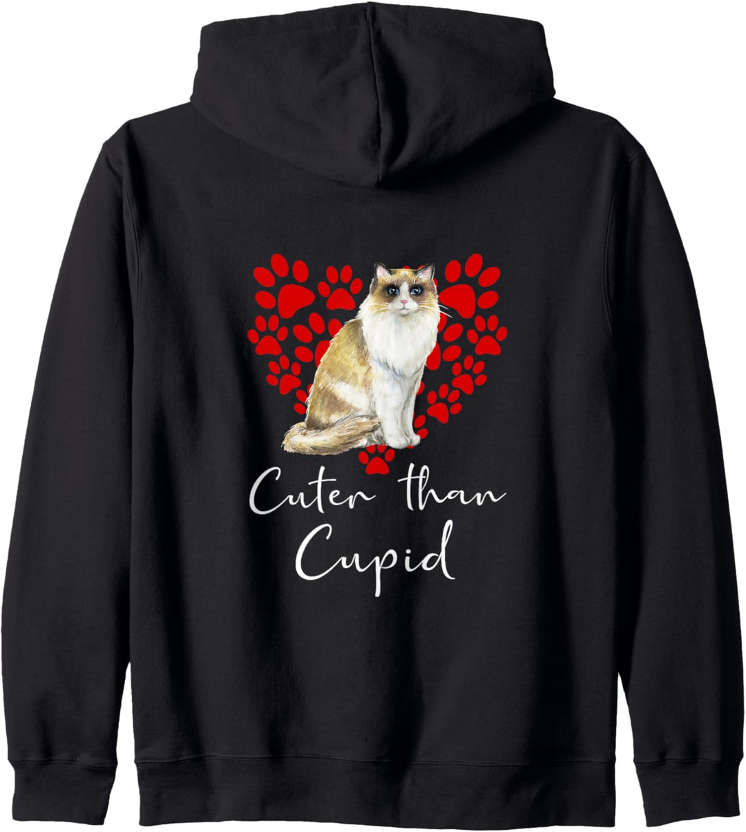 RAGDOLL Cuter Than Cupid Katze Valentinstag Kapuzenjacke