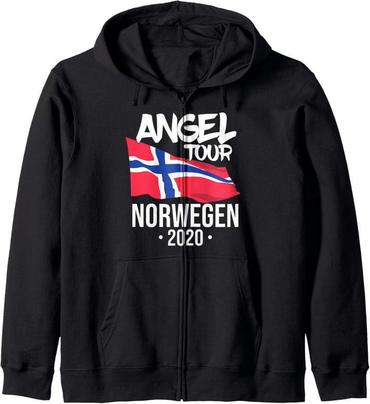 NORWEGEN 2020 - Angel Tour für Angler mit Flagge Kapuzenjacke