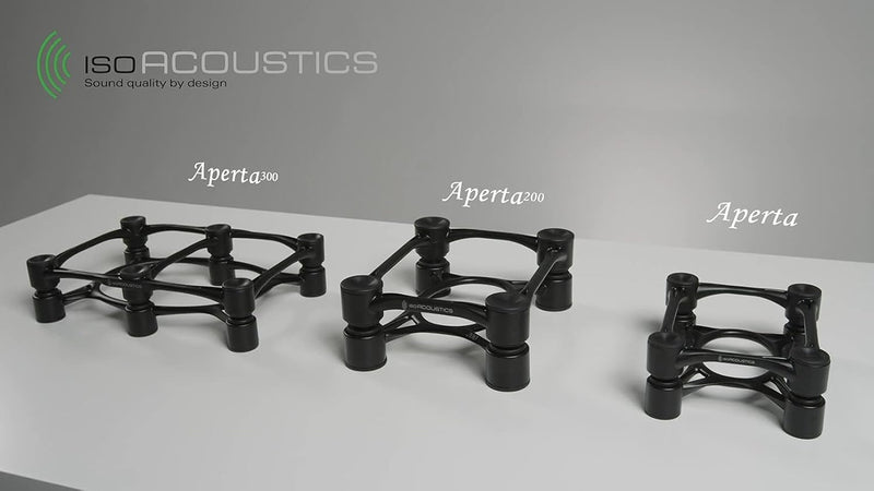 IsoAcoustics Aperta-Serie mit Lautsprecherstativen, schwingungsdämpfend, mit Einstellbarer Neigung: