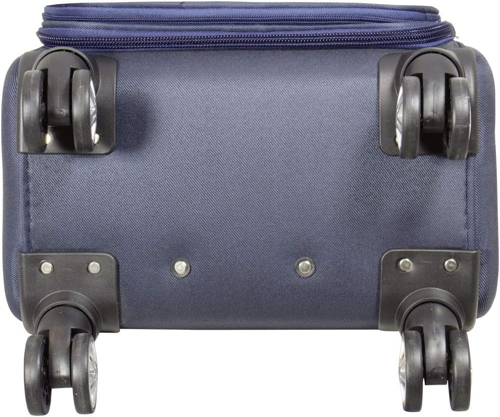 Trendyshop365 Weichgepäck grosser Reisekoffer Maribor 78cm 99 Liter 4 Rollen Zahlenschloss Blau Reis