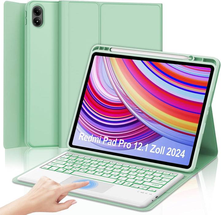 IVEOPPE Tastatur für Redmi Pad Pro 12.1 Con Touchpad, Hülle Tastatur für Redmi Pad Pro 2024, Bluetoo
