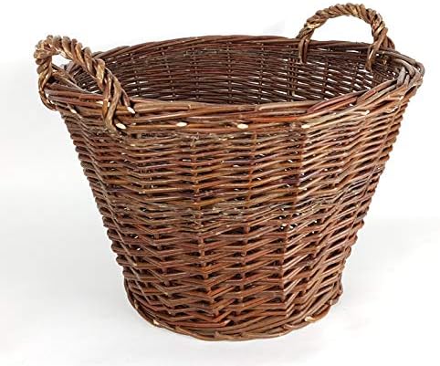 Tigana - Kaminkorb Holzkorb Kaminholzkorb aus Weide mit Jute Ø 45 cm (Art. 90345-45)