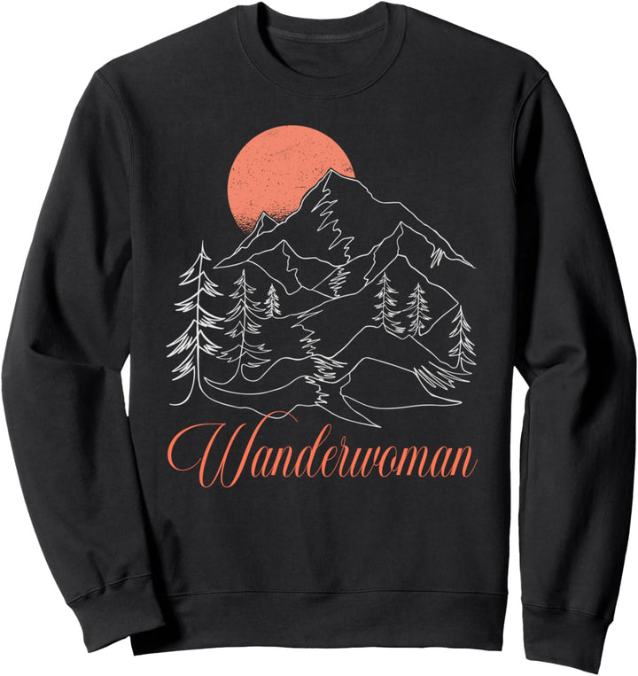 Wandern Trekking Berge Hiking Frauen Wanderwoman Sweatshirt