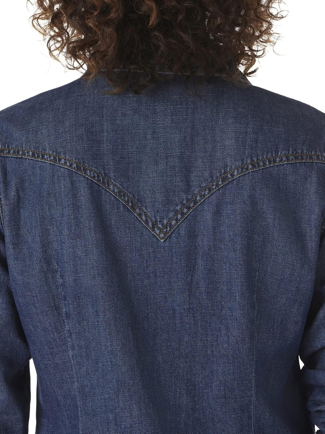 Wrangler Damen Western Long Sleeve Denim Snap Shirt Hemd XL Dunkles Denim, XL Dunkles Denim