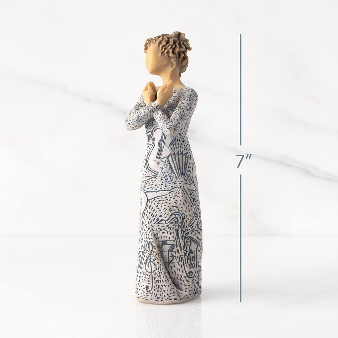 Willow Tree Music Speaks (hellere Haut), geformte, handbemalte Figur, Hellere Haut