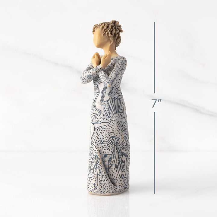 Willow Tree Music Speaks (hellere Haut), geformte, handbemalte Figur, Hellere Haut