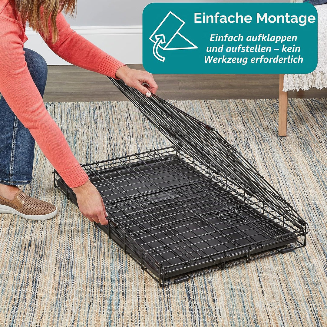 MidWest Homes for Pets iCrate Modell 1524 Hundebox, ca. 61 cm lang, mit Doppeltür, auslaufsicherer B