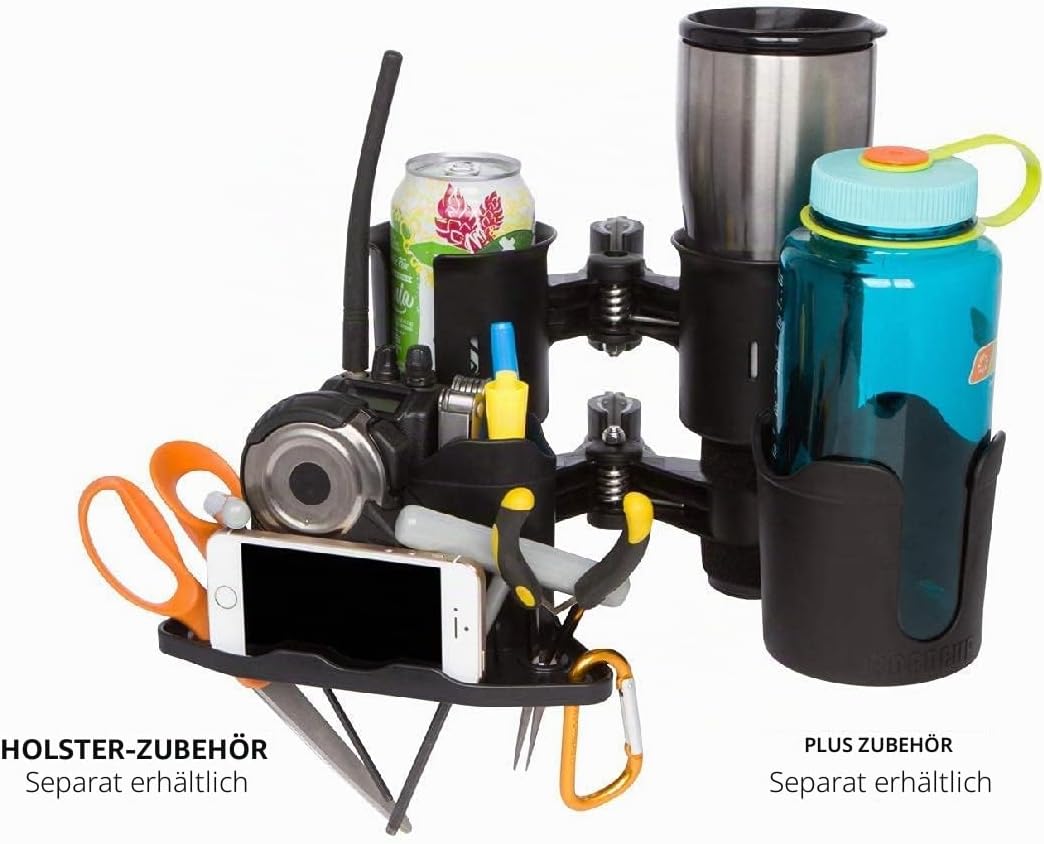 RoboCup Bester Getränkehalter für Getränke, Angeln, Strandkorb, Mikrofonständer Schwarz, Schwarz