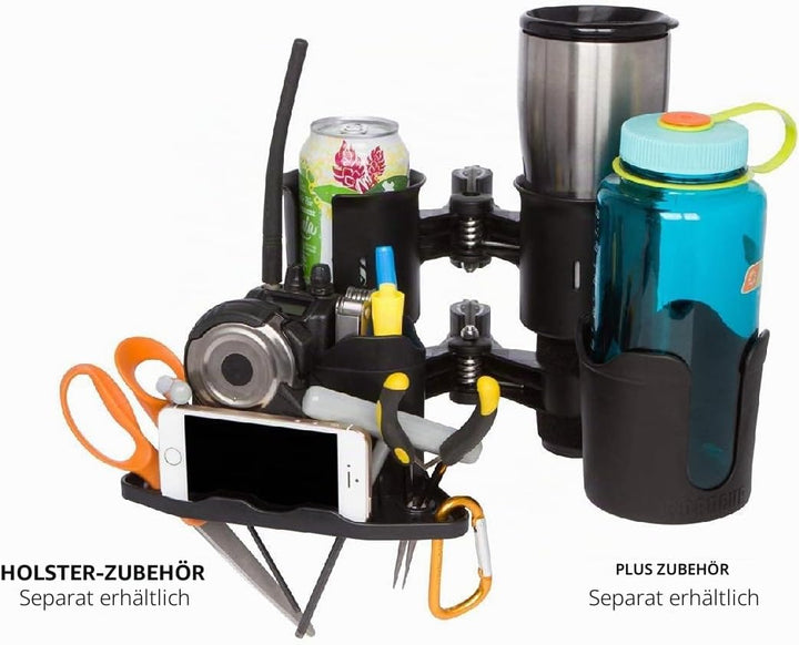 RoboCup Bester Getränkehalter für Getränke, Angeln, Strandkorb, Mikrofonständer Schwarz, Schwarz