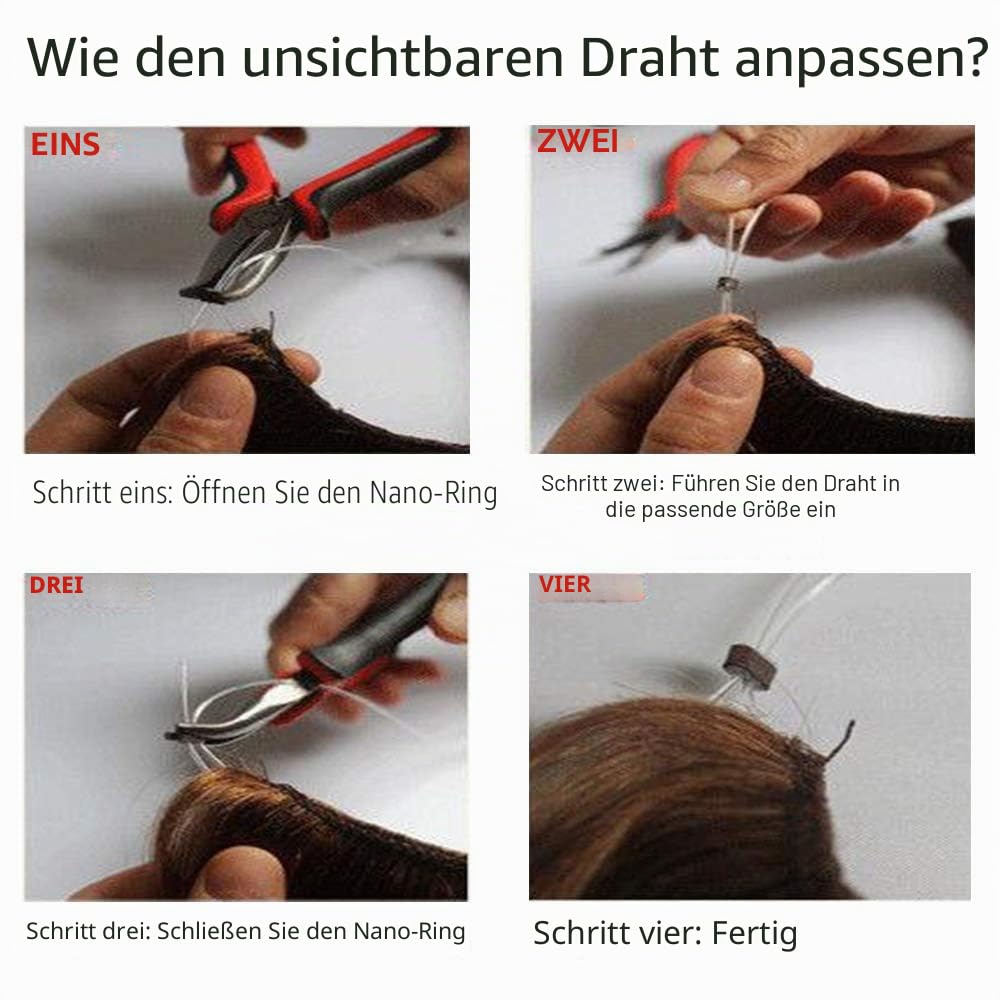 Extensions Echthaar mit transparenter Schnur, Silk-co Wire in Extensions Dunkelblond 55g, Secrets Ha