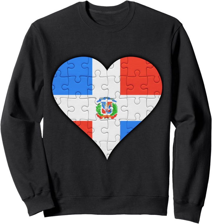 Dominikanische Republik Dominikanische Flagge Herz Sweatshirt