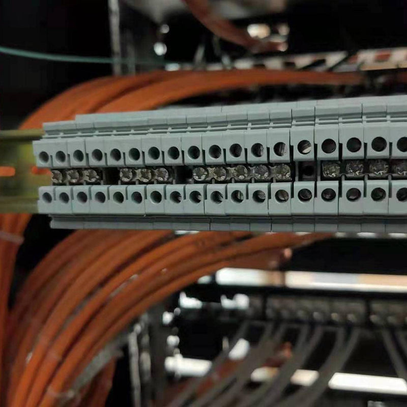 SRJQXH Reihenklemmen Hutschiene, Schienenanschlussblock- Kit UK/ MBKK2.5 DIN, Durchgangsklemmen-Kit