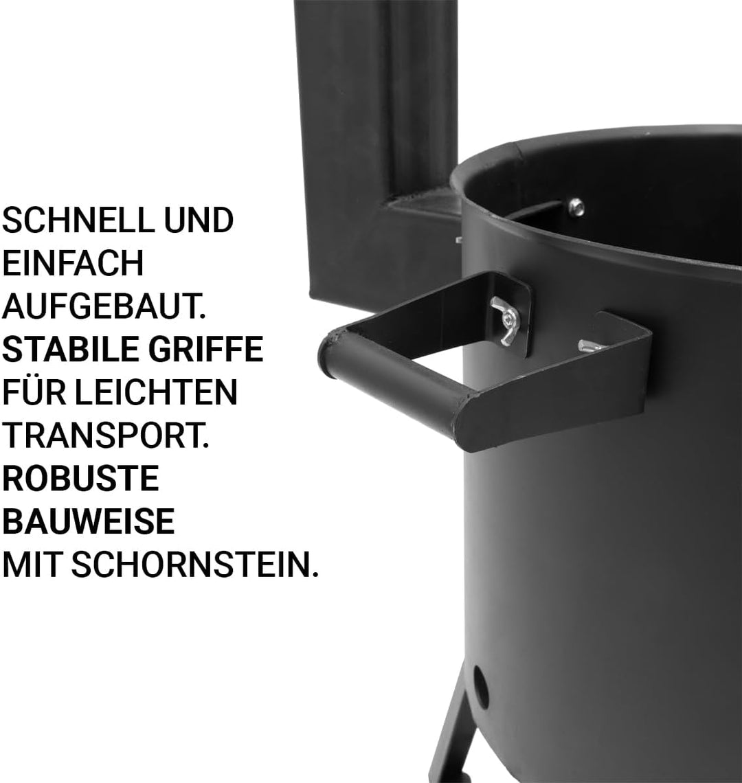 FlameFusion Utschak Feuerofen mit Abzugsrohr Uchag Grillen & Kochen mit Outdoorküche (Utschak L - oh