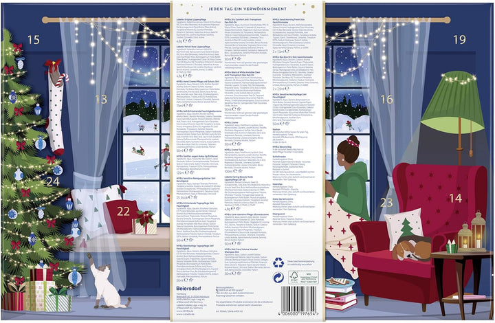 NIVEA Adventskalender 2025 – 24 Türchen mit verwöhnenden Überraschungen, Weihnachtskalender mit Pfle