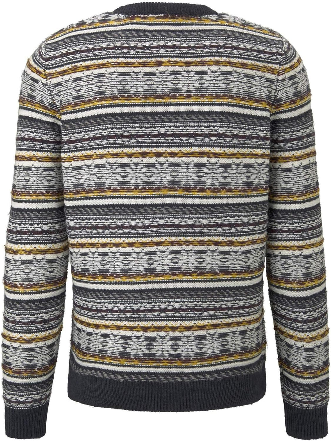 TOM TAILOR Herren Pullover & Strickjacken winterlicher Jacquard-Pullover Blue Jacquard,XL,20841,6000