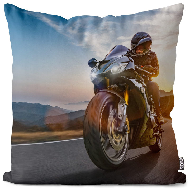 VOID Motorrad Tour Kissenbezug Kissenhülle Sofakissen Kissen Deko Outdoor-Kissen Dekokissen, Kissen
