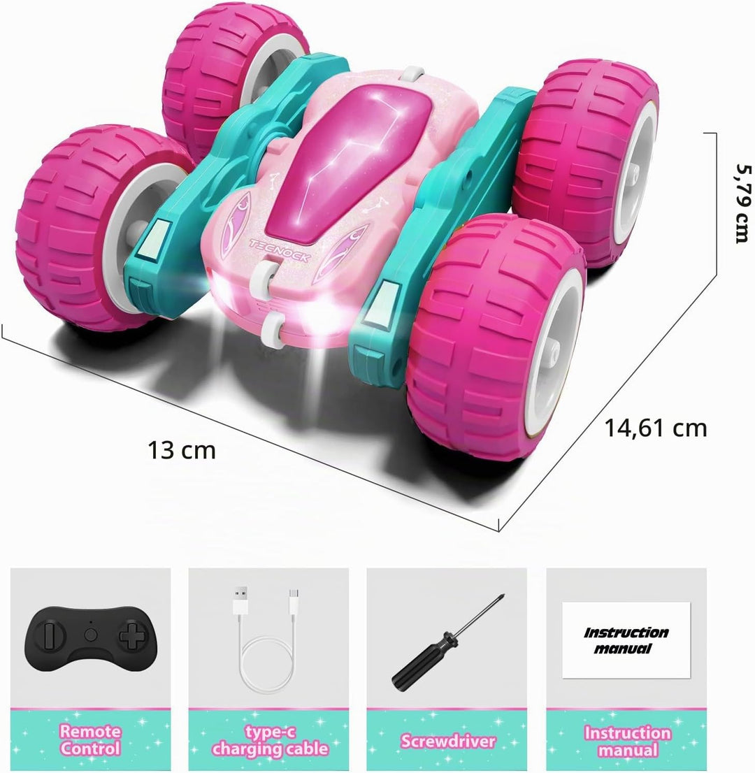 Tecnock 2025 Ferngesteuertes Auto mit 2.4 Ghz Fernbedienung 360°Flip Stunts Rc Auto Monstertruck mit