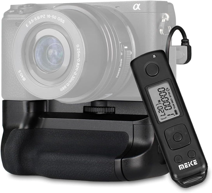 Meike Batteriegriff für Sony Alpha A6500 mit Funk-Timer-Fernbedienung MK-A6500 Pro Akkugriff perfekt