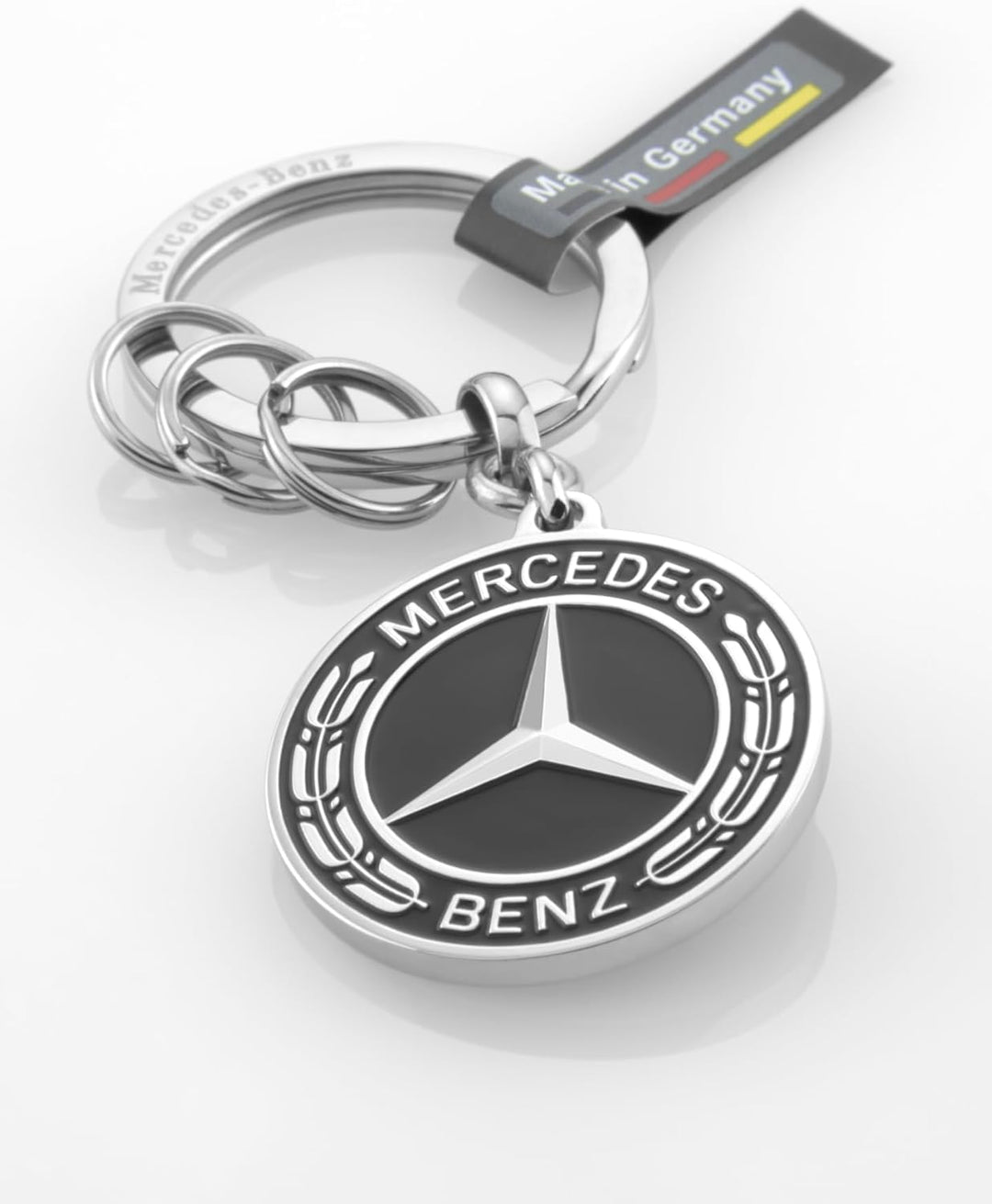 Mercedes-Benz Collection Schlüsselanhänger Untertürkheim | schwarz/silberfarben | Edelstahl