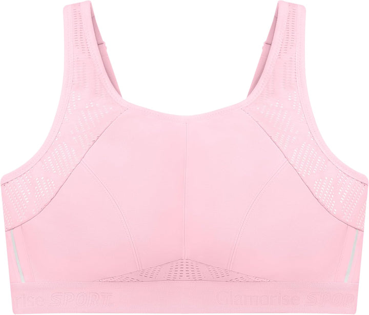 Glamorise Damen Sports Bra, Undurchsichtige 75C Rosa, 75C Rosa
