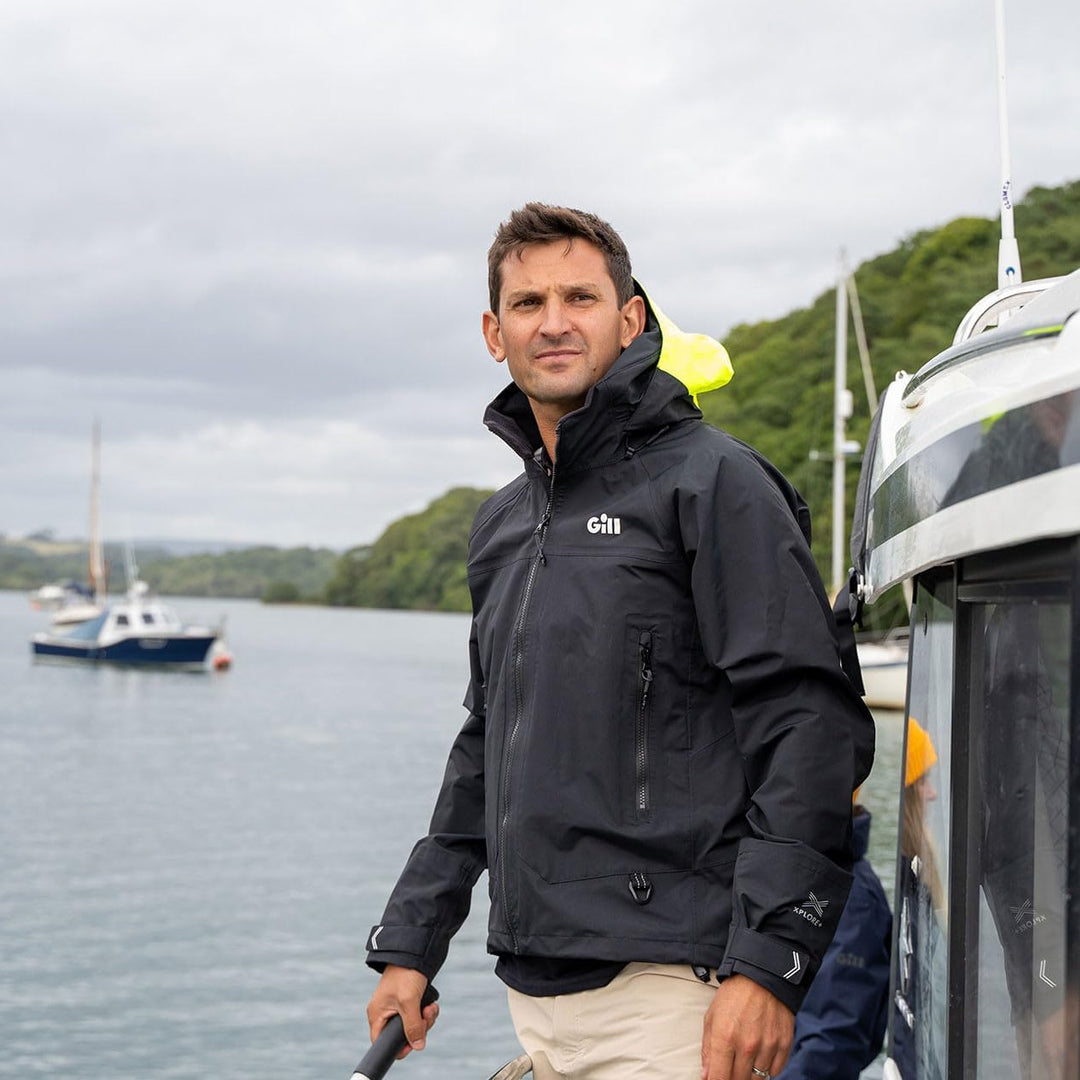 Gill 2023 Verso Inshore/Powerboat Jacket - Light Grey, Schwarz