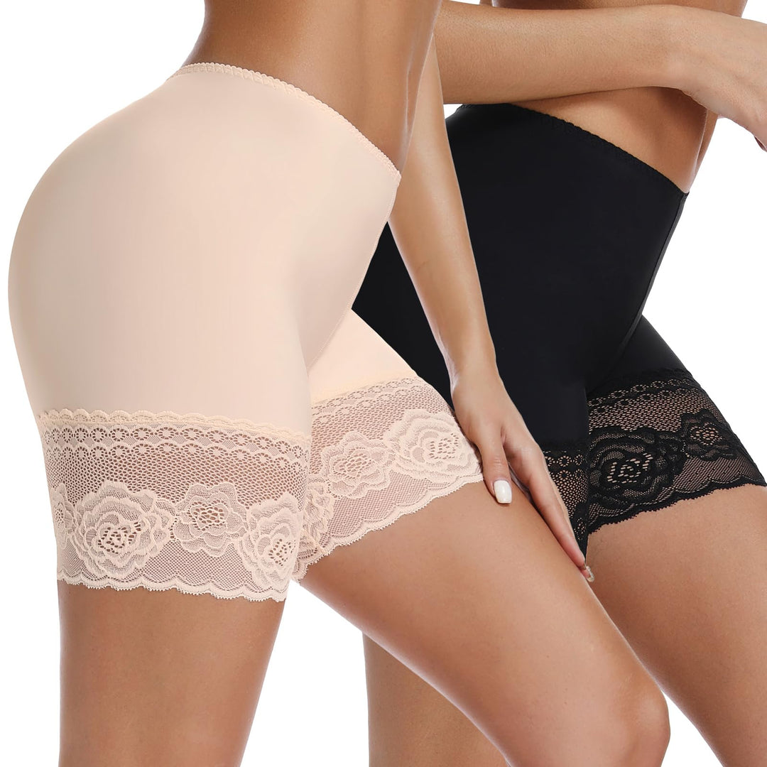Joyshaper Damen Unterhose Unter Rock Kurz Hose Anti-Chafing Spitze Shorts Sicherheit Panty Lace Legg