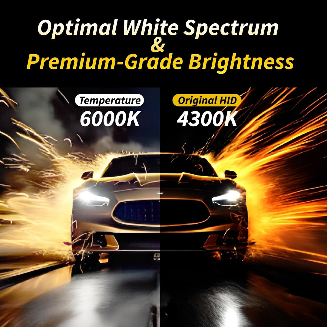 2 Pack D1S Xenon Brenner 6000K Weiss Leicht Bläulich Hervorragende Helligkeit & Sicht Einfacher Einb