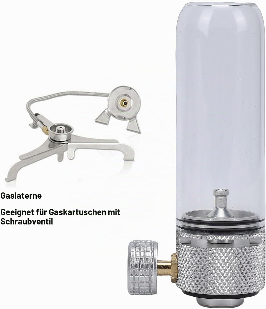 Gaslaterne, Vintage-Butanlaterne, Kompakte Tragbare Gaskerzenlampe für Outdoor-Camping