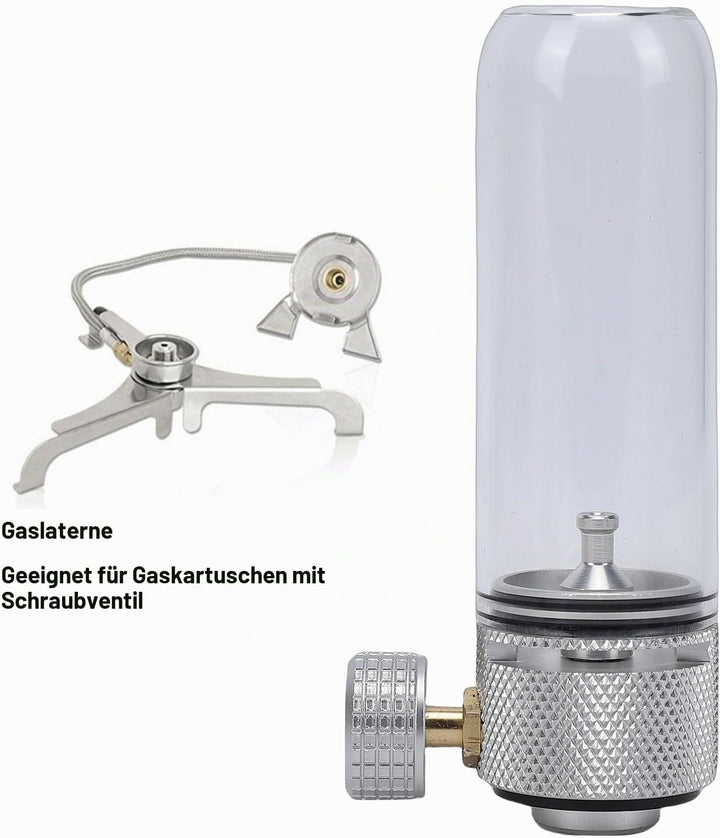 Gaslaterne, Vintage-Butanlaterne, Kompakte Tragbare Gaskerzenlampe für Outdoor-Camping