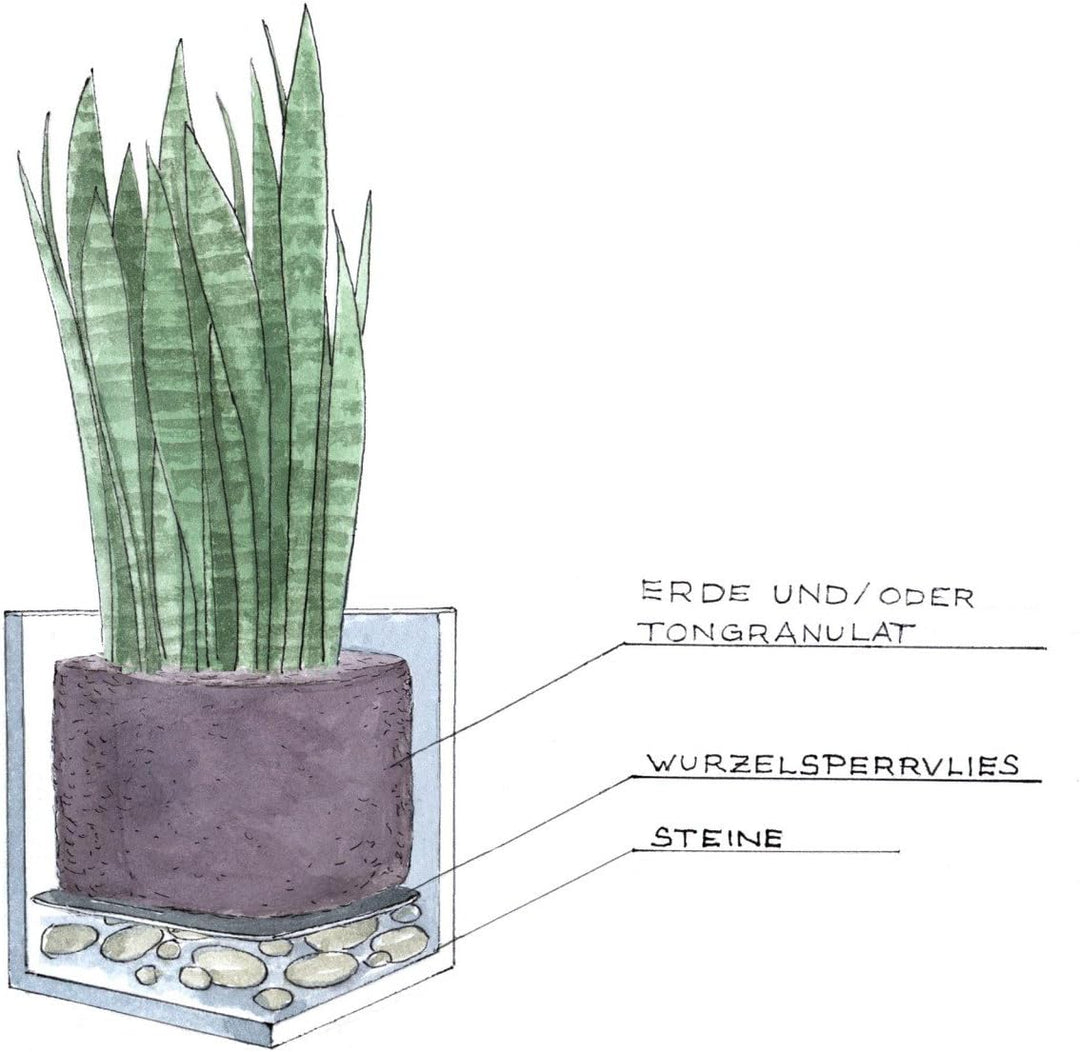Pflanzkübel DECORAS Kunststoff Blumenkübel - Farbe: cappuccino matt - robuster, UV-beständiger, wett