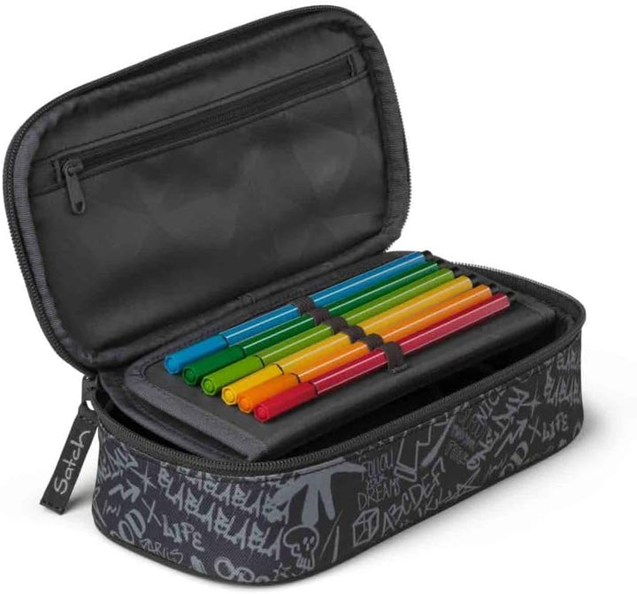 Satch Pack Schulrucksack Set 2tlg. inkl. Schlamperbox (Street Ink), Street Ink
