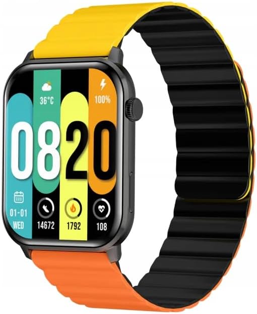 Kieslect Ks Smartwatch Damen Herren mit Bluetooth-Anruf, 1.78" Buntes AMOLED-Display Smartwatch IP68