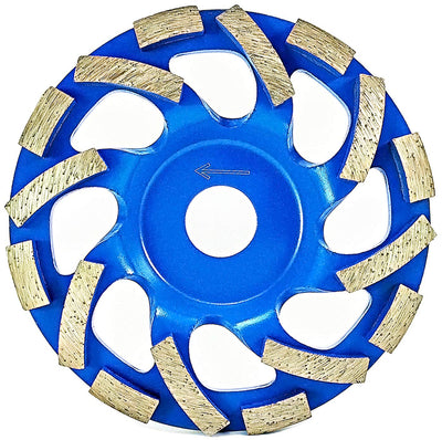 WERKMAX Absaughaube für Winkelschleifer + PREMIUM Diamantschleiftopf 125 mm blau