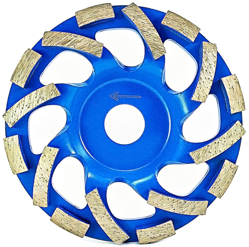 WERKMAX Absaughaube für Winkelschleifer + PREMIUM Diamantschleiftopf 125 mm blau