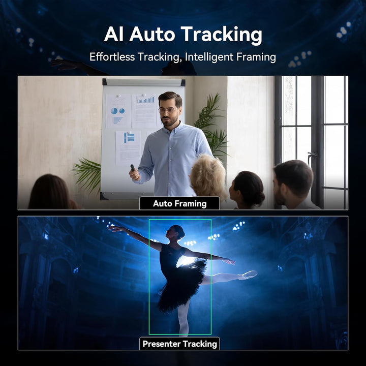 Tenveo 4K PTZ-Konferenzkamera-System mit Bluetooth-Lautsprecher, 3-Fach optischem Zoom, KI-Tracking,