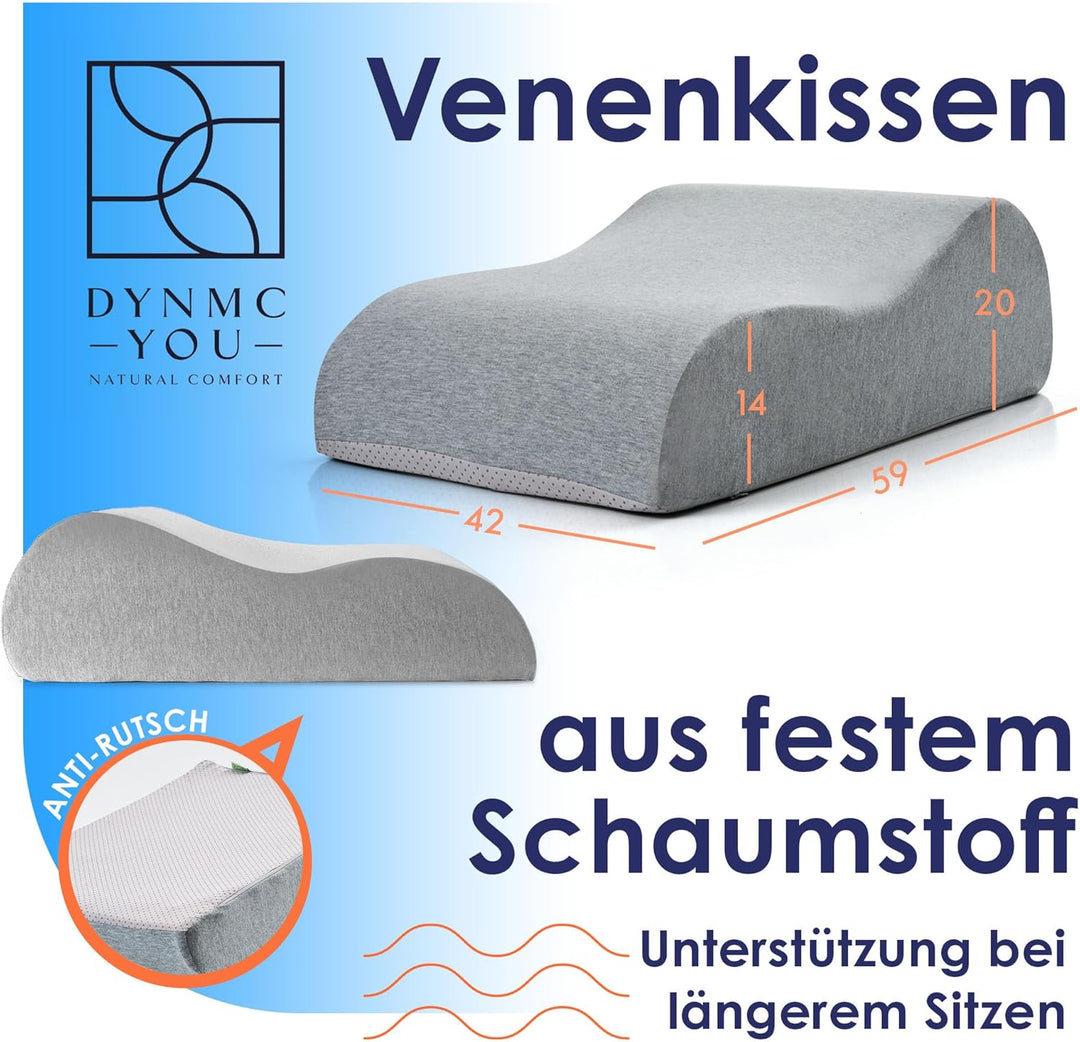 Venenkissen Beinhochlagerungskissen- VERGLEICHSSIEGER SEHR GUT - [INNOVATIONSPREIS ERGONOMIE] mit Ph