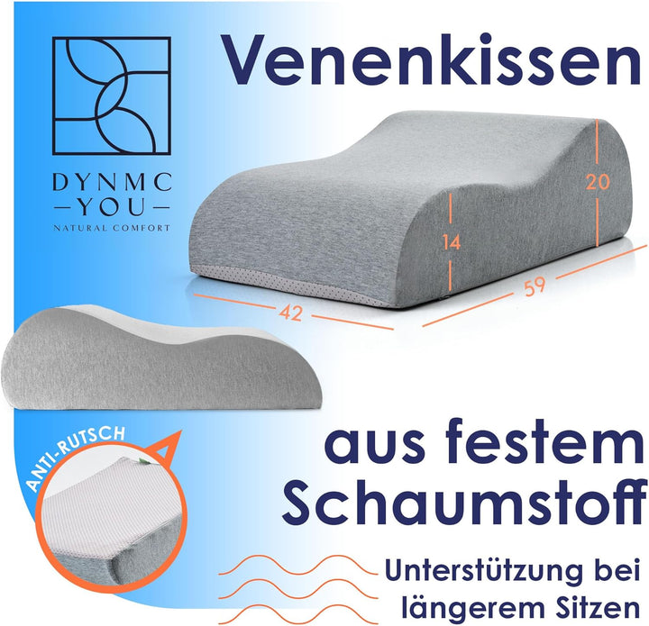 Venenkissen Beinhochlagerungskissen- VERGLEICHSSIEGER SEHR GUT - [INNOVATIONSPREIS ERGONOMIE] mit Ph