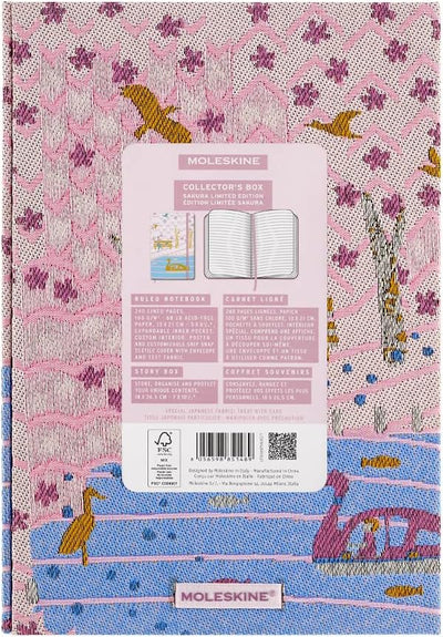 Moleskine Sakura Sammelbox, Set mit Notizbuch in Limitierter Ausgabe, Sakura Notizbuch, Fester Einba