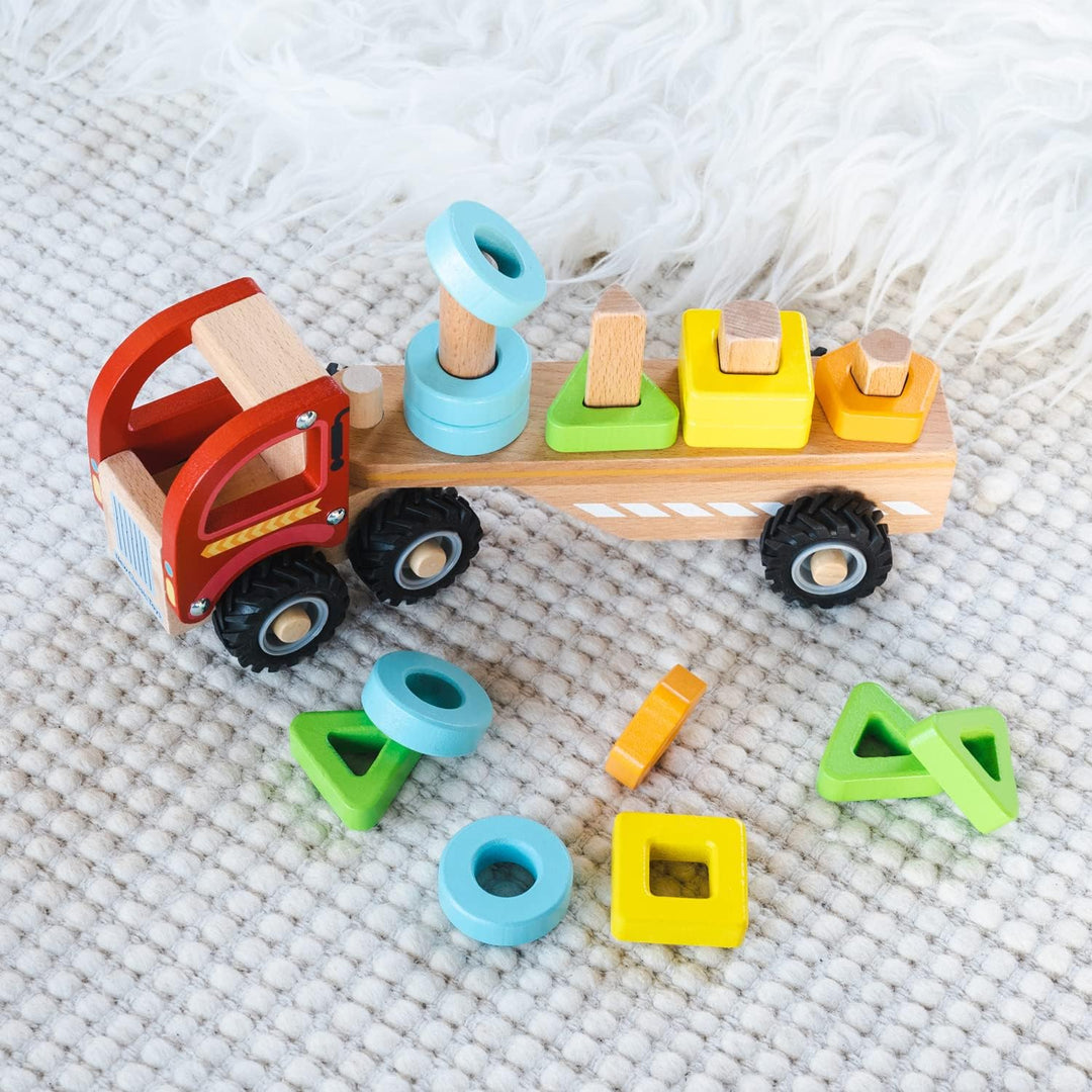 New Classic Toys Truck mit Formen, 11965 Formsortierwagen, Formsortierwagen