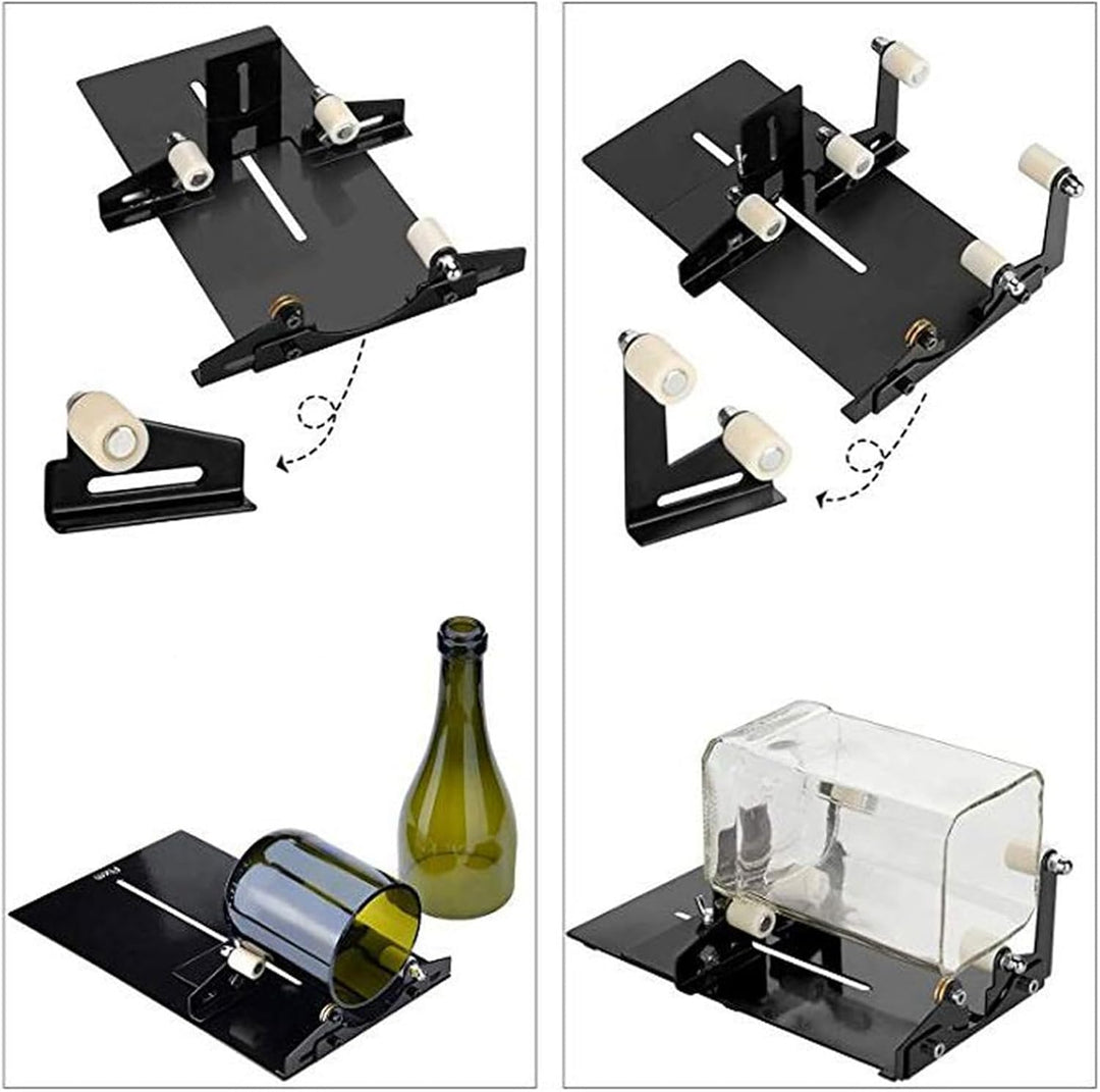 Glasflaschenschneider Quadratische & Runde Flaschenschneidemaschine Weinflaschenschneider-Kit für DI